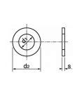 M6 Flat Washer Galvanised Mild Steel DIN125