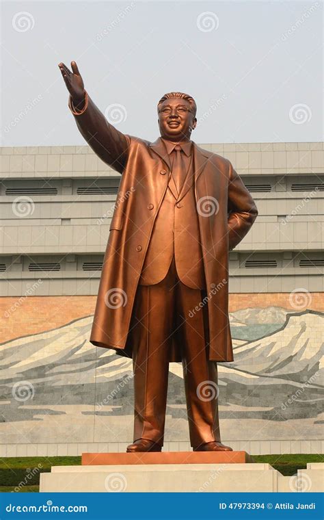 Monument De Mansudae Pyong Yang Nord Corée Photo stock Image du