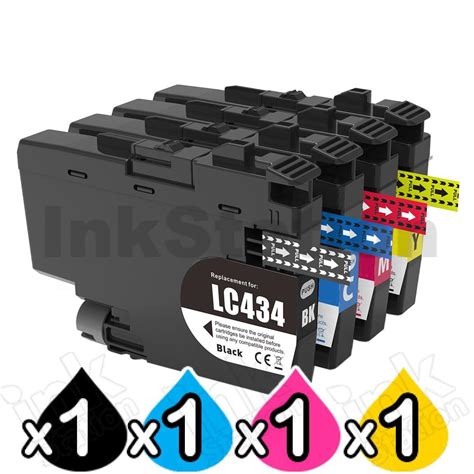 Brother Pack Lc Compatible Ink Cartridges Combo Bk C M Y