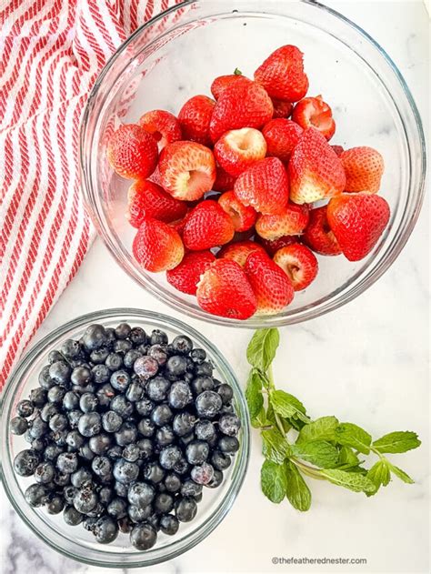 Strawberry Blueberry Salad - The Feathered Nester