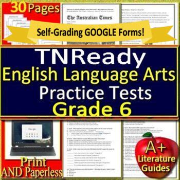 Th Grade Tcap Tnready Ela Reading Practice Tests Printable And