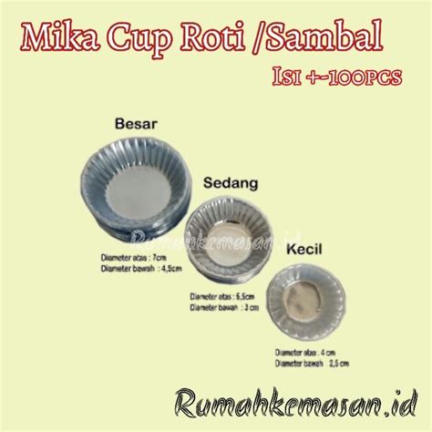 Jual 100PCS Mika Cup Roti Ukuran Kecil Dan Sedang Mika Cup Sambal