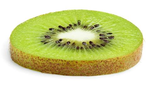 Slice Of Kiwi Fruit Isolated On White Stock Photo Image Of Healthy