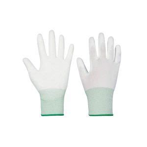 Antistatic White Pu Coated Gloves