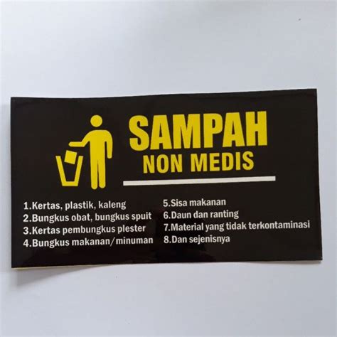 Jual Stiker Sampah Non Medis Stiker Limbah Non Medis Shopee Indonesia