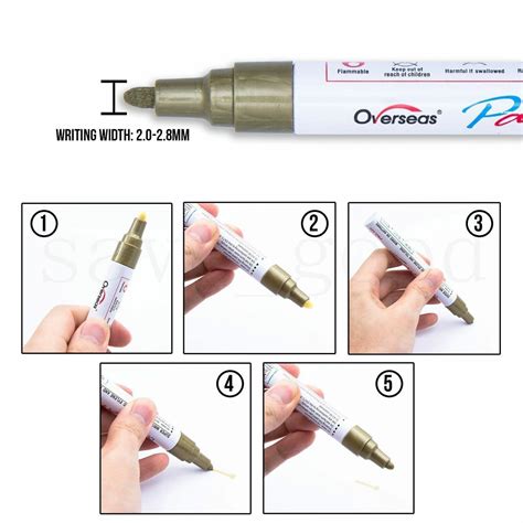 Pc White Paint Pen Marker Waterproof Permanent Car Tire Lettering