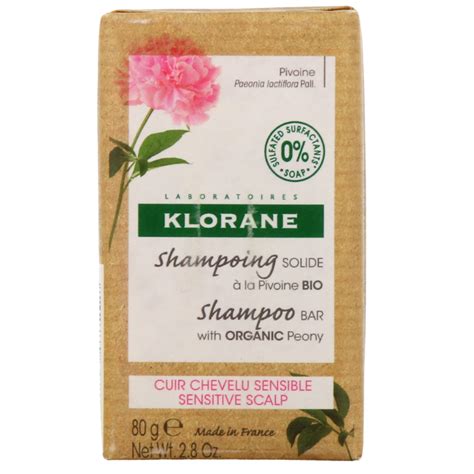 Shampooing Solide Pivoine Bio Cuir Chevelu Sensible Klorane 80g