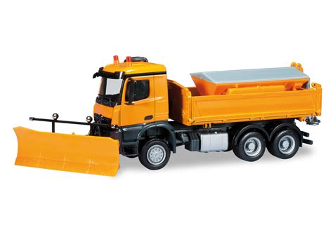 Herpa Mercedes Benz Arocs M All Wheel Dumper With Snow Plow And