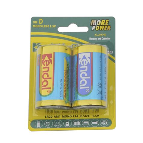 Lr D Size Alkaline Battery With Famous Brand Kendal And Oem China