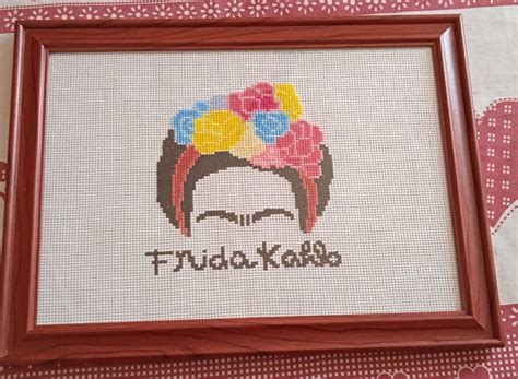 Cuadro De Frida Kahlo Bordado En Punto De Cruz Embroidery Stitches