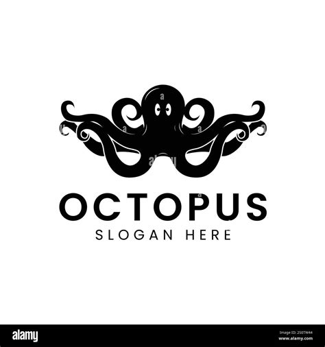 Octopus Logo Isolated Octopus On White Background Stock Vector Image