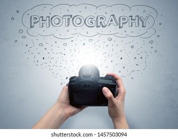 Naked Hand Photo Shooting Message Cloud Stock Photo 1457503094 Shutterstock