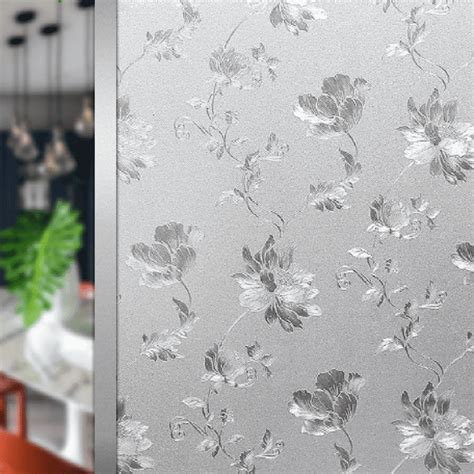 Jnzouha Newkbo D Flower Privacy Window Film Frosted Static Cling