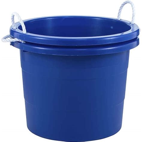 United Solutions 19 Gal Rope Handle Tub Blue 2 Pack TU0335 The