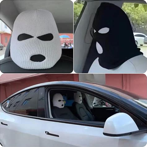 Funny Hat For Car Seat Headwear Car Headrest Cover Set Universal Car