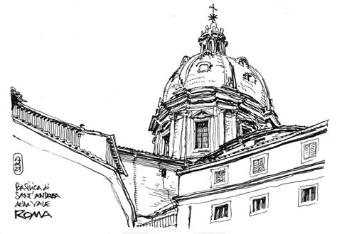 Sketch ROMA Sant Andrea Della Vale 230407 600dpi De Meyer Arnaud Flickr