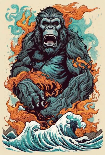 Premium Ai Image King Kong Illustration