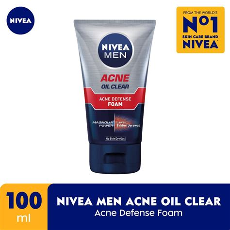 NIVEA MEN Personal Care Men Acne Oil Clear Acne Defense Foam 100ml