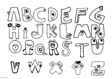 Alphabet Lore Coloring Pages A To Z