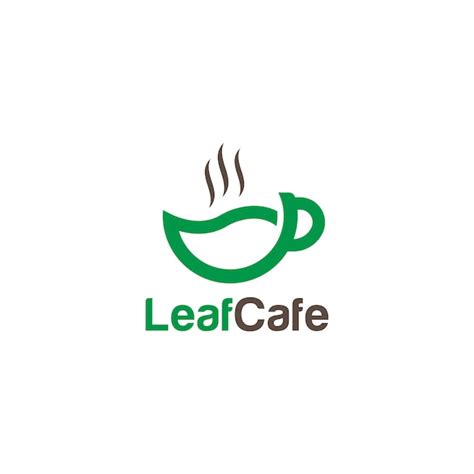 Premium Vector Leaf Cafe Logo Template