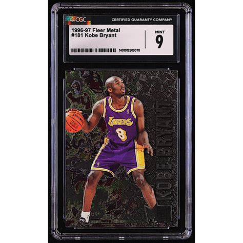 Kobe Bryant 1996 97 Metal 181 RC CGC 9 Pristine Auction