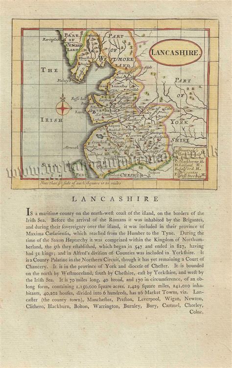 Lancashire By Seller Grose C1787 Welland Antique Maps