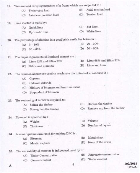 Kpsc Overseer Exam Code Overseer Kerala Psc Sample Questions