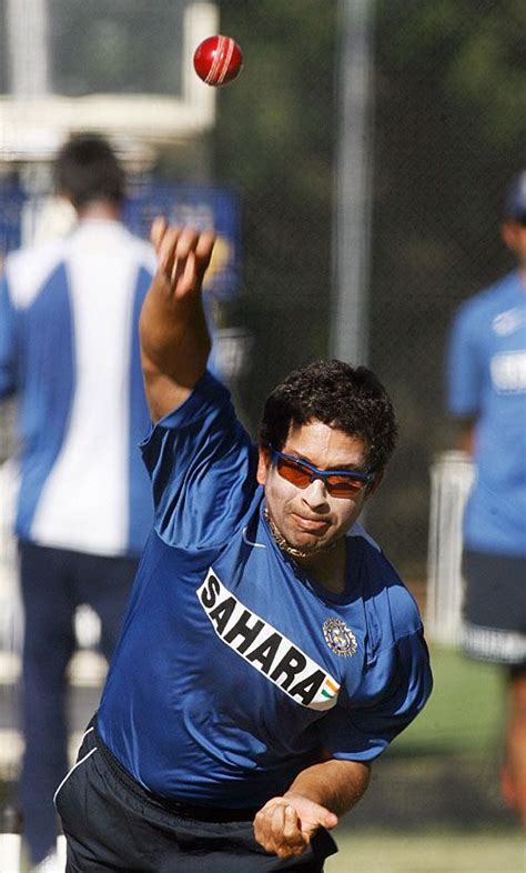 Sachin Tendulkar Delivers The Ball ESPNcricinfo