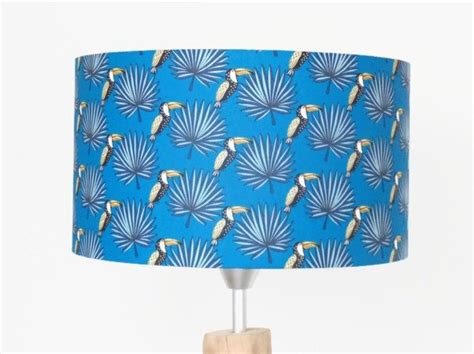 Abat Jour Toucans Exotique Tropical Cylindre Cm Cylindrique