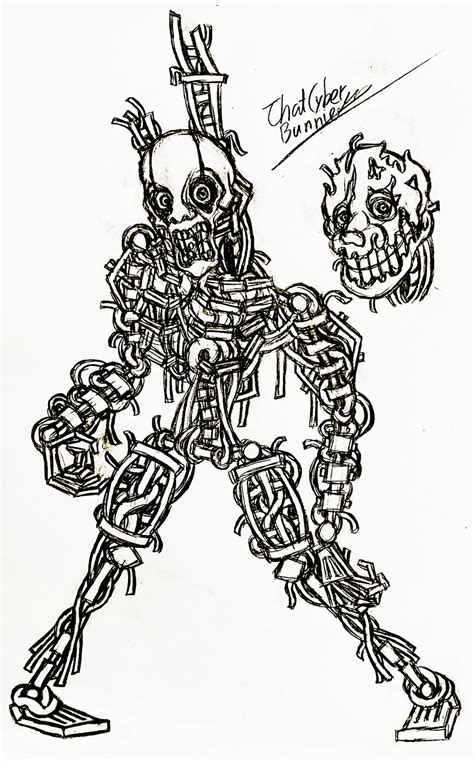 Springtrap's corpse sketch + Suit head cuz I feel like it [No ref] : r/fivenightsatfreddys