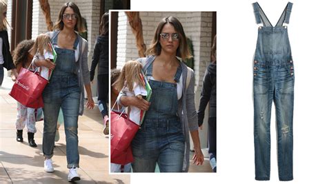 Jessica Alba Overalls Madewell Skinny Overalls Shefinds