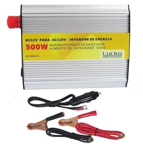 Inversor Conversor Veicular 500w De Potência Dc 12v Ac 110v Lucky