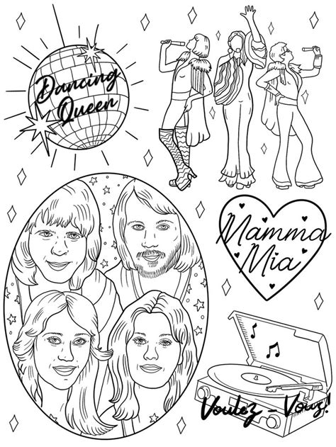 ABBA Cat Kingston Tattoo Coloring Book Art Coloring Pages Sketch Book