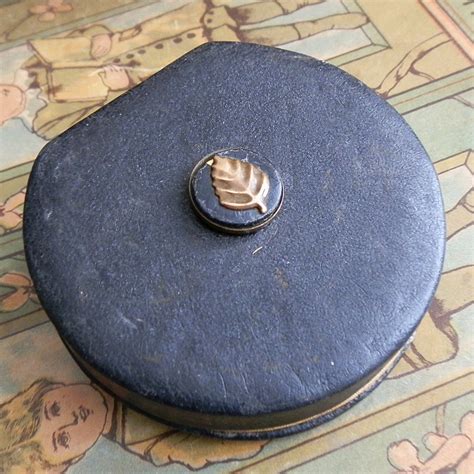 Vintage Leather Makeup Compact Mirror Home Decor - Etsy