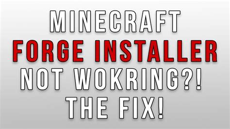 Minecraft How To Fix And Open The Forge Installer Youtube