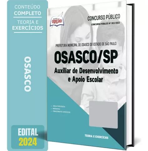 Apostila Prefeitura Osasco Sp 2024 Auxiliar Desenvolvimento MercadoLivre