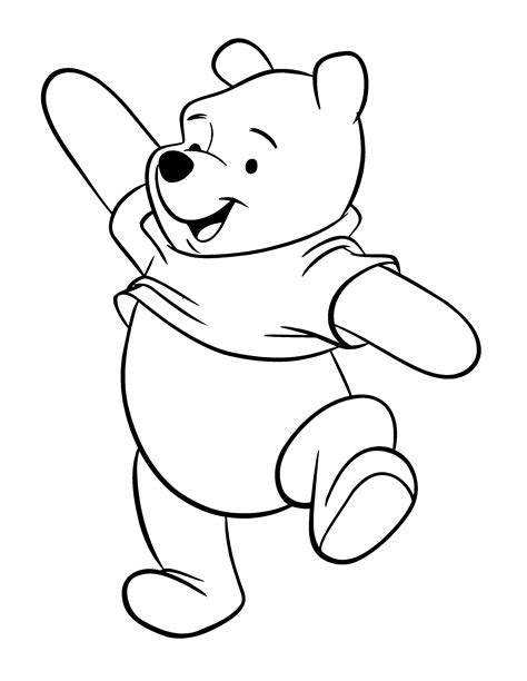 Happy Winnie The Pooh Coloring Pages Winnie The Pooh Drawing Disney