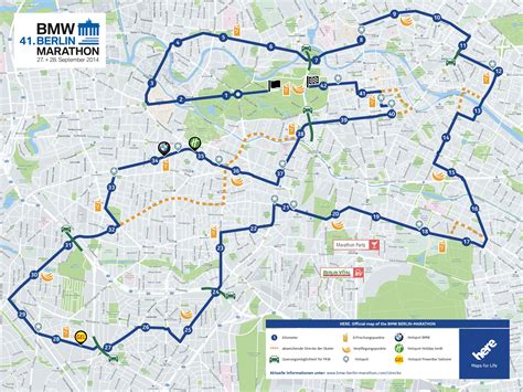 Officia Map Of Bmw Berlin Marathon Bigger Size Bmw