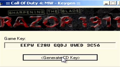 Call Of Duty Modern Warfare Serial Key Code Newnode