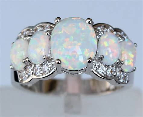 Aliexpress.com : Buy White Fire Opal Rings for Women from Reliable ring treatment suppliers on ...