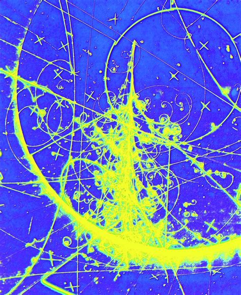 Particle Tracks In Bubble Chamber Photograph By Cern P Loiez Science