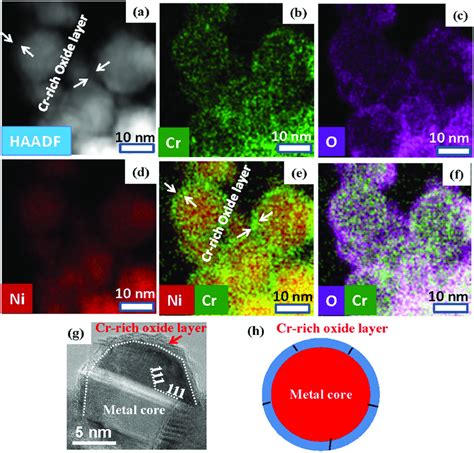 Stem Haadf Image And Eds Elemental Maps Showing The Spatial