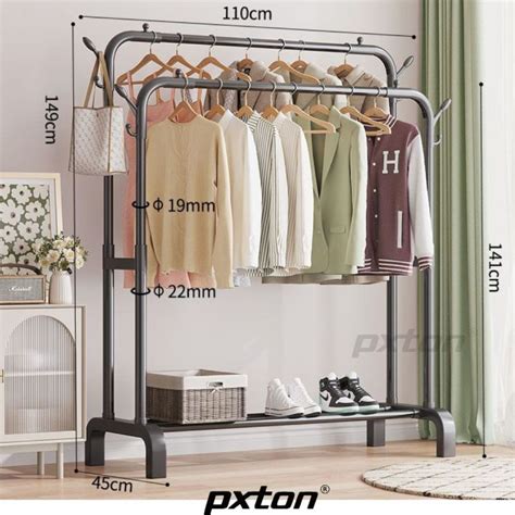 RAK BIG DOUBLE STAND HANGER Rak Gantungan Baju JEMURAN SERBAGUNA