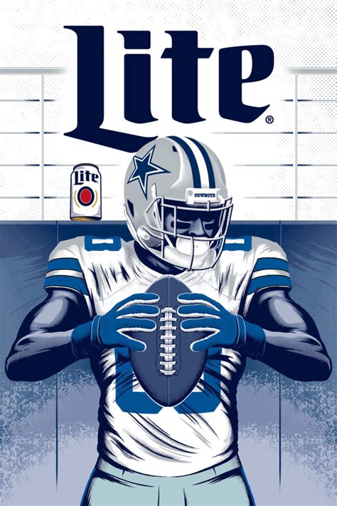 Miller Lite Nfl Illustration Campaign Ryan Lynn Design Llc