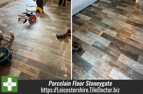 Removing Polymer Grout Haze From Wood Effect Porcelain Floor Tiles In