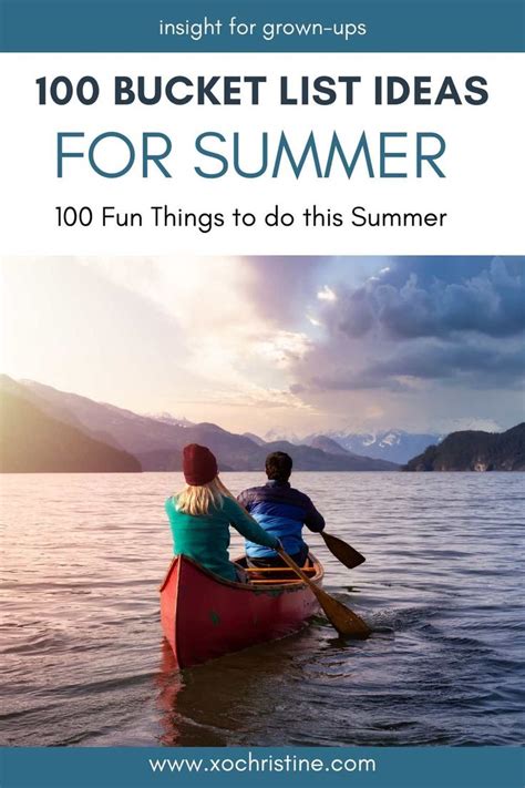 Two People In A Canoe On The Water With Text That Reads Bucket