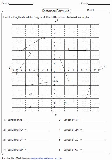 Midpoint And Distance Worksheets Answers