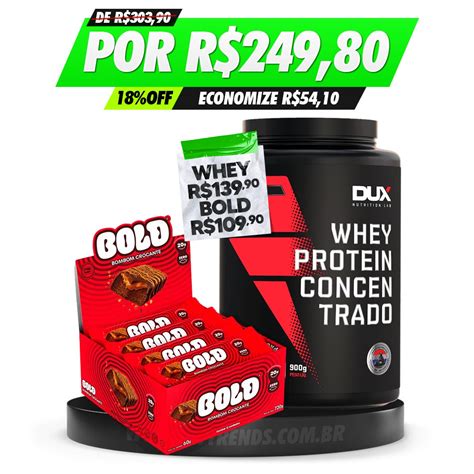 Kit Whey Concentrado G Dux Display Bold Bar G Unids