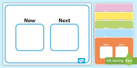 Now Next Visual Aid Teaching Behaviour Board Twinkl