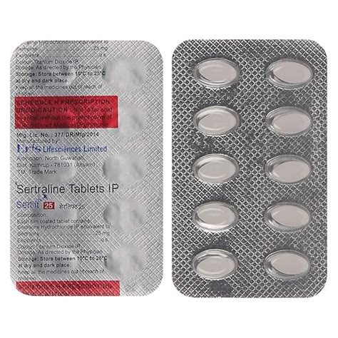 Serlift 25 Strip Of 10 Tablets Health And Personal Care